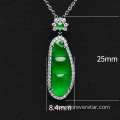 Ladies temperament green jade green jadeite pendant necklace